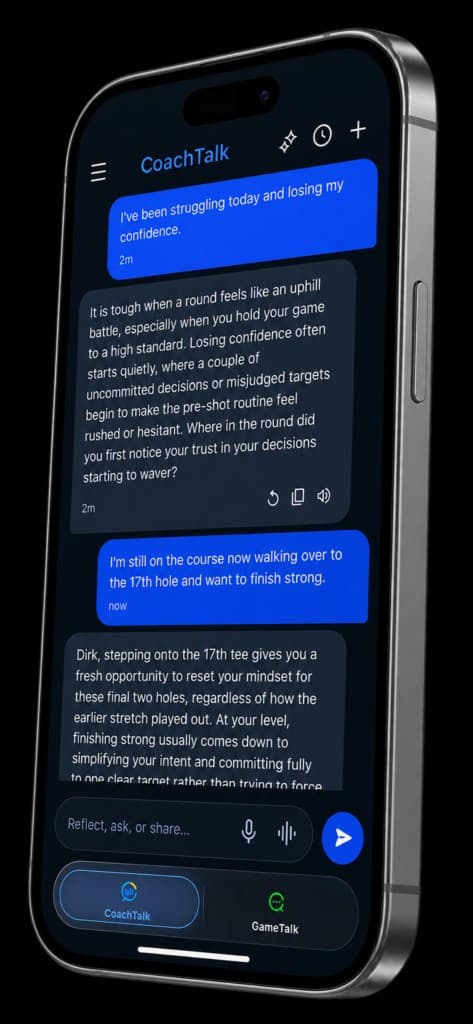 CoachTalk conversation in the FoCoCo Phone App
